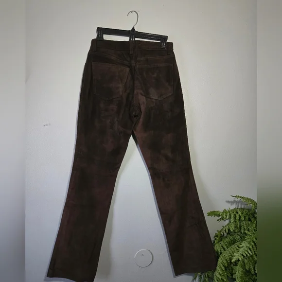 GAP Genuine Leather Pants – Size 4 – Dark Brown – Great Condition - Picture 5 of 6